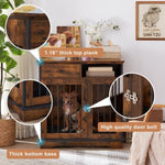 ZUN Furniture Dog crate, indoor pet crate end tables, decorative wooden kennels with removable trays. W116257391