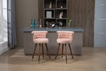 ZUN COOLMORE Swivel Bar Stools with Backrest Footrest ,with a fixed height of 360 degrees W153968287