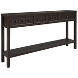 ZUN TREXM Rustic Entryway Console Table, 60" Long Sofa Table with two Different Size Drawers and Bottom WF281290AAP