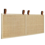 ZUN Short double decorative panel,Head board,Natural Rattan, for Bedroom, Living Room,Hallway W68850562