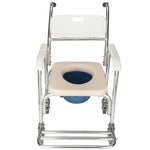 ZUN 4 in 1 Multifunctional Aluminum Elder People Disabled People Pregnant Women Commode Chair Bath Chair 87233295