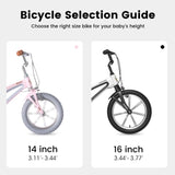 ZUN 16" Kids Bike for Girls and Boys, Magnesium Alloy Frame with Auxiliary Wheel, Kids Single Speed W1856P145940