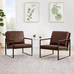 ZUN Lounge, living room, office or the reception area PVC leather accent arm chair with Extra thick W135958336