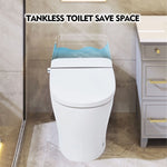 ZUN Heated Seat Smart Toilet without Bidet, Upmarket Compact Dual Flush Toilet 1/1.28 GPF, Tank less WF314230AAA
