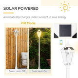ZUN 77" Solar Lamp Post Light, Waterproof Aluminum Outdoor Vintage Street Lamp, Motion Activated Sensor W2225142612