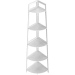ZUN WTZ Corner Shelf 70 Inch Tall 5- Tier Industrial Corner Bookcase Corner Ladder Shelf Small 23071512