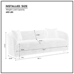 ZUN Modern Minimalist Sofa for Living Room Lounge Home Office, Color:Bishop Beige W876110829