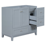 ZUN [Cabinet Only] 36" Bathroom Vanity-Grey Blue WF307083AAE