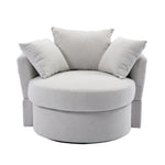 ZUN Modern Akili swivel accent chair barrel chair for hotel living room / Modern leisure chair W39532967