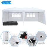 ZUN 3 x 6m Two Windows Practical Waterproof Folding Tent White 10434093