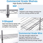 ZUN 5 Tier Shelf Wire Shelving Unit, NSF Heavy Duty Wire Shelf Metal Large Storage Shelves Height W155065926