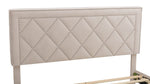 ZUN Modern Curved Upholstered Bed, Nailhead Trim W57047291