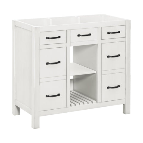 ZUN 36''Bathroom Vanity without Sink,Modern Bathroom Storage Cabinet with 2 Drawers and 2 Cabinets,Solid WF316255AAK