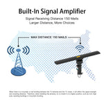 ZUN 10000 110V 40-860MHz 20±3dB 350&deg;Rotation UV Dual-band Outdoor Antenna Black 85859072