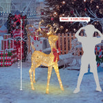 ZUN 110cm Outdoor Deer Lights Christmas Decorations, Standing Reindeer with 150 Warm White LED Lights 75461598