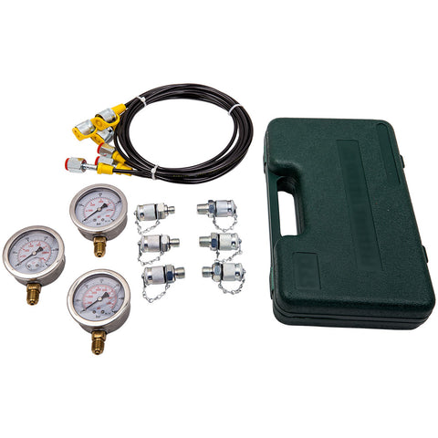 ZUN Hydraulic Pressure Testing Gauge Diagnostic Couplings Kit For Excavator 56088892
