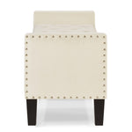 ZUN Upholstered Tufted Button Storage Bench with nails trim,Entryway Living Room Soft Padded Seat with W2186139089