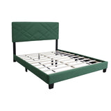 ZUN GREEN QUEEN SIZE BED FRAME WITH ADJUSTABLE HEADBOARD SUPER AFFORDABLE NO BOX SPING REQUIRE W1867P143805