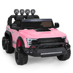 ZUN Electric 12V Battery Pink Kids Ride On Truck Car Pickup w/ RC LED MP3 55971555