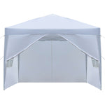 ZUN 3 x 3m Two Doors & Two Windows Practical Waterproof Right-Angle Folding Tent White 43349501