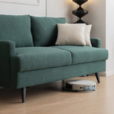 ZUN 64" W Fabric Upholstered Love seat with metal Legs/High Resilience Sponge Couch for Living Room, W848111494