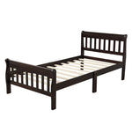 ZUN Wood Platform Bed Twin Bed Frame Panel Bed Mattress Foundation Sleigh Bed with WF192434AAP