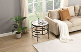 ZUN Elegant Pandora Sintered Stone End Table, Darker Gray Small Coffee Table for Living Room 20.67''W x W1071P144268