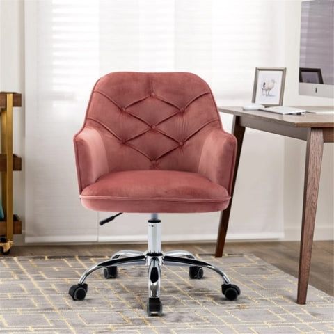 ZUN COOLMORE Velvet Swivel Shell Chair for Living Room ,Office chair , Modern Leisure Arm Chair Bean red W39537646