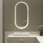 ZUN 18 x 35 Inch Switch-Held Memory LED Mirror, Wall-Mounted Vanity Mirrors, Bathroom Anti-Fog Mirror, W99967547