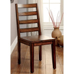 ZUN Set of 2 Wooden Dining Chairs in Tobacco Oak Finish B016P156597