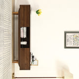 ZUN Modern 63 Inch TV Cabinet with Black Walnut Finish and Solid Wood Legs W1581115565