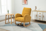 ZUN COOLMORE living room Comfortable rocking chair living room chair Yellow W395104214