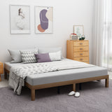 ZUN Queen Size Wood Platform Bed Frame,No Box Spring Needed,Strong Wood Slat Support, Easy Assembly 19292726