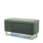 ZUN Basics Upholstered Storage Ottoman and Entryway Bench GREEN W1805137542
