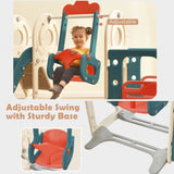 ZUN Kids Swing-N-Slide with Bus Play Structure, Freestanding Bus Toy with&Swing for Toddlers, Bus PP299290AAJ