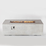 ZUN 70inch Concrete Large Fire Pit Table W85367012