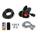 ZUN X-BULL Electric Winch 12000 LBS Steel Cable Wireless Remote Crystal Film W121843170