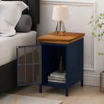ZUN Nightstand with Storage Cabinet & Solid Wood Tabletop, Bedside Table, Sofa Side Coffee Table for W757138620