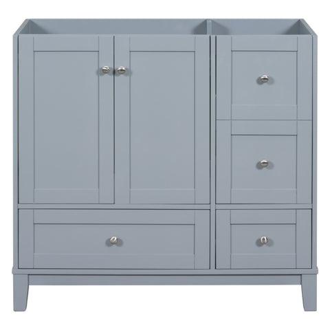 ZUN [Cabinet Only] 36" Bathroom Vanity-Grey Blue WF307083AAE