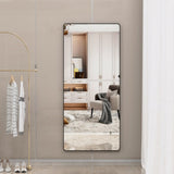 ZUN Oversized Bathroom Mirror with Removable Tray Wall Mount Mirror,Vertical Horizontal Hanging Aluminum W708131926