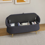 ZUN 50 inchesMulti-functional long rectangular bed end storage sofa stool teddy fleece W1278122698