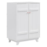 ZUN Wooden Wardrobe Cabinet with Hanging Rod, Storage Armoires with Doors ,White WF320864AAK