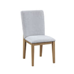 ZUN Delphine Set of 2 Gray Linen Fabric 19" Dining Chair B061125429