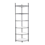 ZUN 6 Tier Shelf Corner Wire Shelf Rack Adjustable Metal Heavy Duty Free Standing Corner Storage Display W155065919