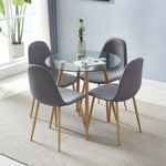 ZUN 4pcs Modern Style Simple Dining Chair Gray 70950629