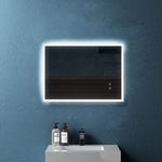ZUN 20" W x 28" H Modern Wall Mounted LED Backlit Anti-Fog Rectangular Bathroom Mirror with US standard W1865108988