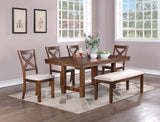 ZUN 1pc Bench Only Natural Brown Finish Solid wood Contemporary Style Kitchen Dining Room Furniture B01181969