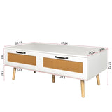 ZUN Lift Top Coffee Table, Modern Coffee Table with 2 Storage Drawers,Center Table with Lift Tabletop W33165396