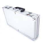 ZUN 45*25*7.5cm Aluminum New Framed Locking Gun Pistol HandGun Lock Box Hard Storage Carry Case Silver 84542987