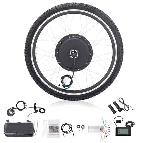 ZUN 26in 1000W Rear Drive With Tires Bicycle Modification Parts Black 00576414